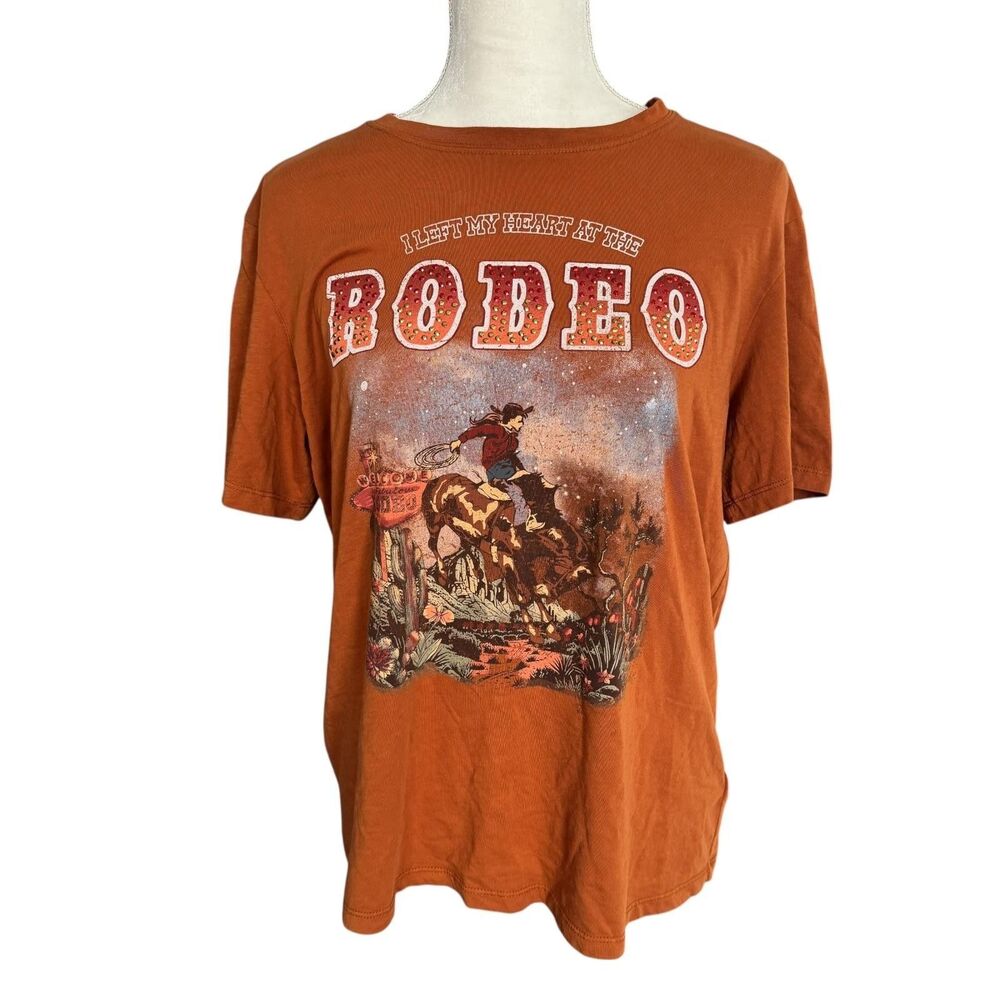 Idyllwind I Left My Heart at the Rodeo Embellished Short Sleeve Graphic Tee M